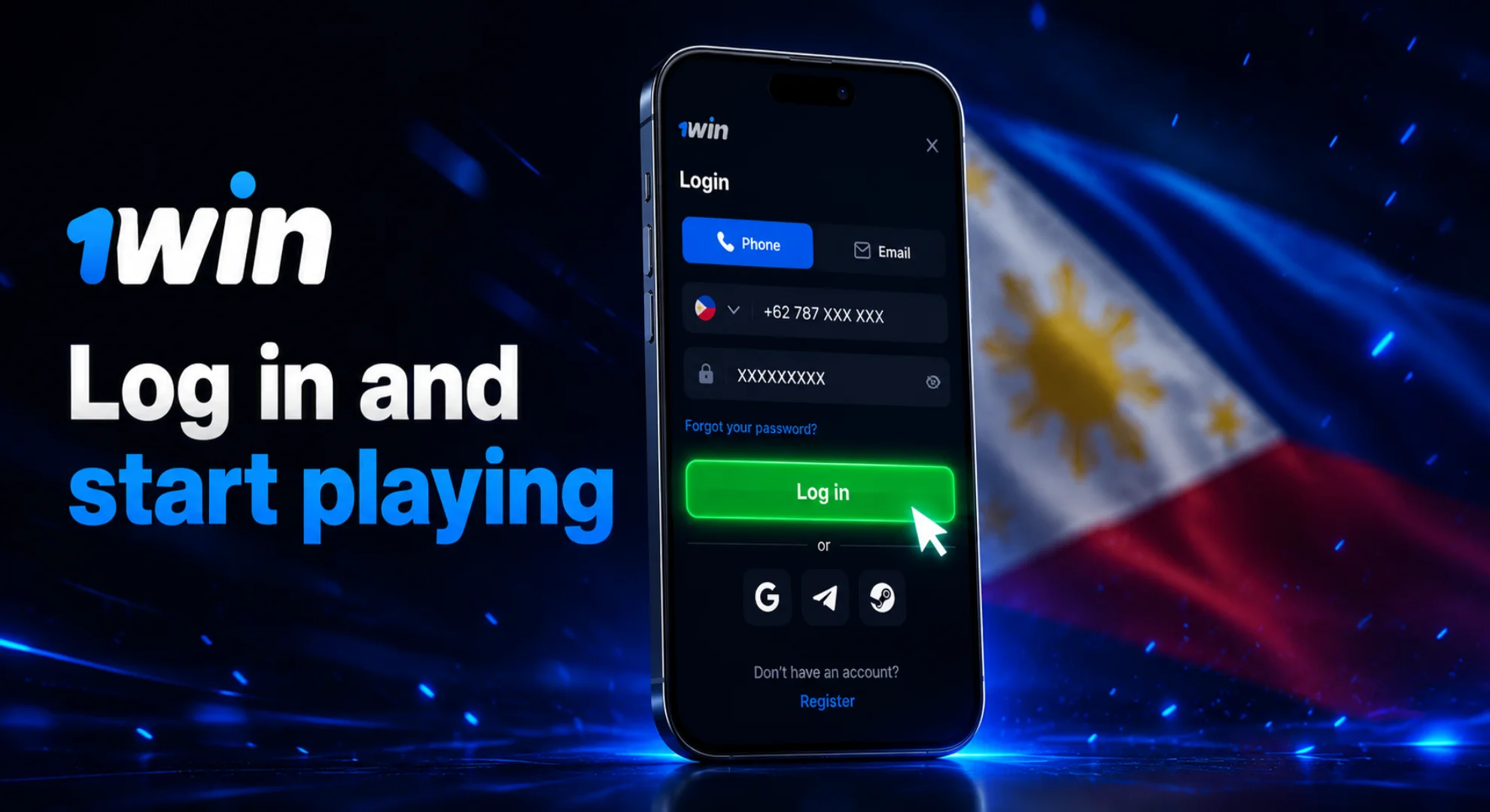 Log in and start playing.