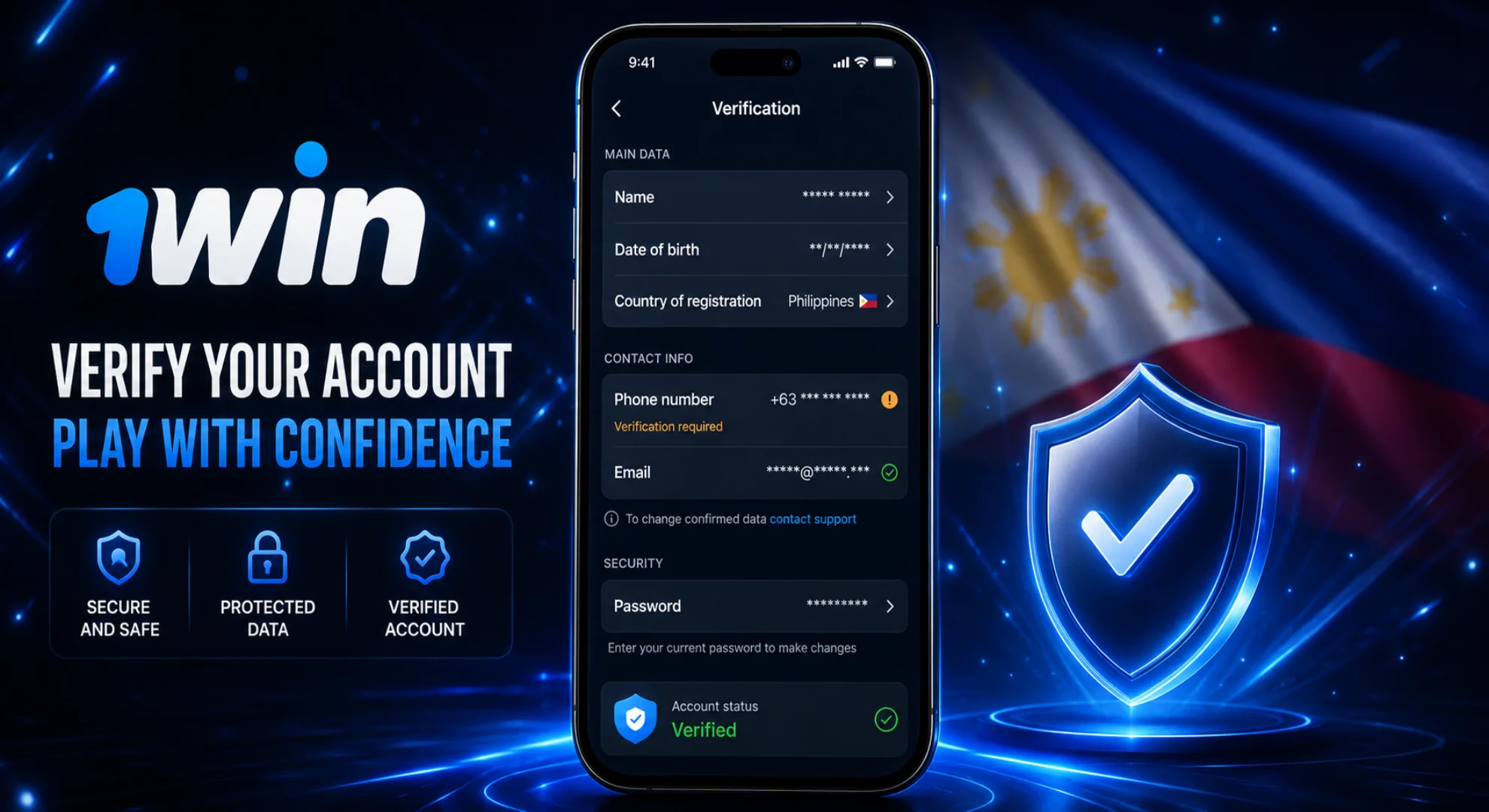 Verify your 1win account by following these steps.
